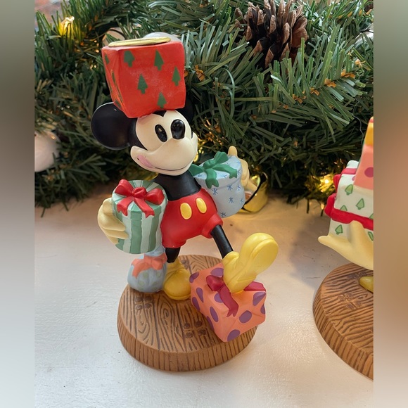Mickey’s season of song taper candleholders Christmas Mickey & Minnie Disney ‘97 - Picture 7 of 16